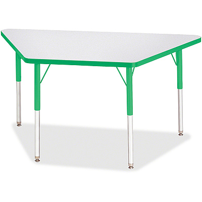 Jonti-Craft Berries Adult-Size Gray Laminate Trapezoid Table (6438JCA119)