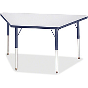 Jonti-Craft Berries Adult-Size Gray Laminate Trapezoid Table (6438JCA112)