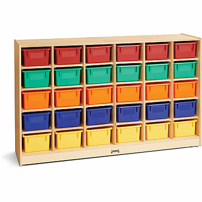 Jonti-Craft Rainbow Accents 30 Cubbie-trays Mobile Storage Unit (0431JC)