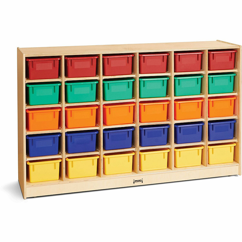 Jonti-Craft Rainbow Accents 30 Cubbie-trays Mobile Storage Unit (0431JC)