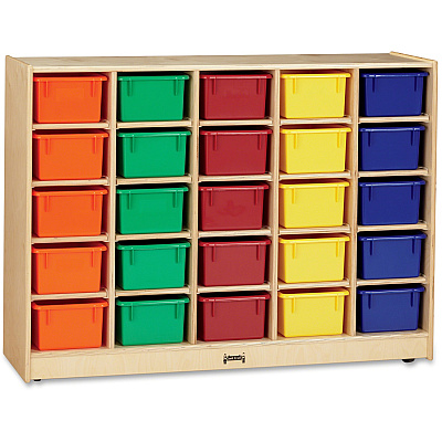 Jonti-Craft Rainbow Accents 25 Cubbie-trays Mobile Storage Unit (0426JC)