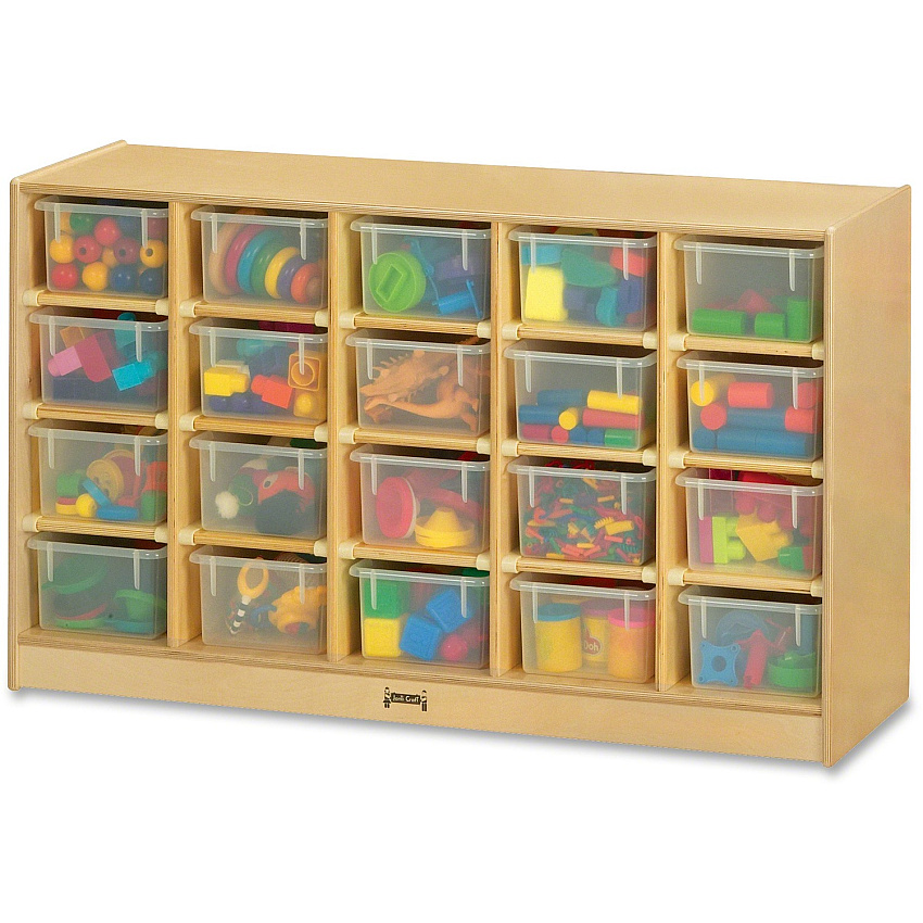 Jonti-Craft Rainbow Accents 20 Cubbie-tray Mobile Storage Unit (04210JC)