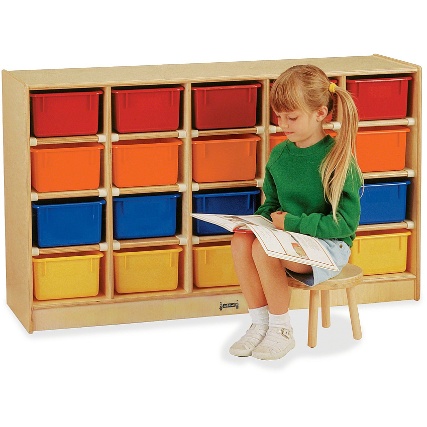 Jonti-Craft Rainbow Accents 20 Cubbie Mobile Storage (0420JC)