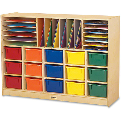 Jonti-Craft Rainbow Accents Colored Tray Sectional Cubbie Storage (0416JC)
