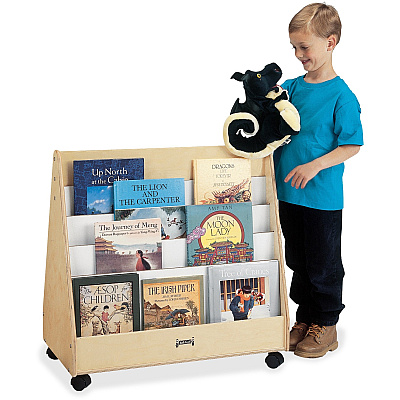 Jonti-Craft Rainbow Accents Double Sided Mobile Pick-a-Book Stand (3507JC)