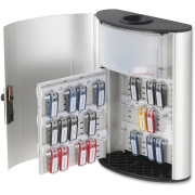 Durable Brushed Aluminum Combo Lock 54-Key Cabinet with Drop Box (196823)