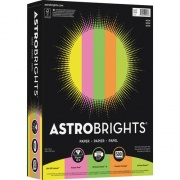 Astrobrights Laser, Inkjet Colored Paper - Assorted, Vulcan Green, Martian Green, Pulsar Pink, Lift-off Lemon (20270)