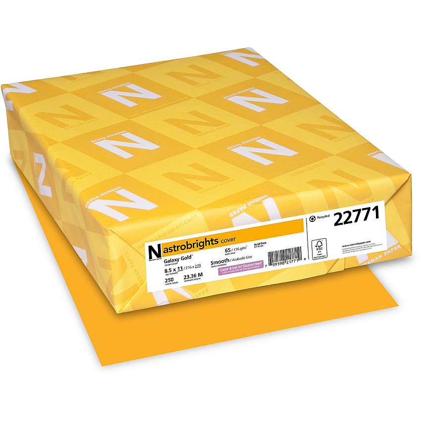 Astrobrights Colored Cardstock - Gold (WAU22771)