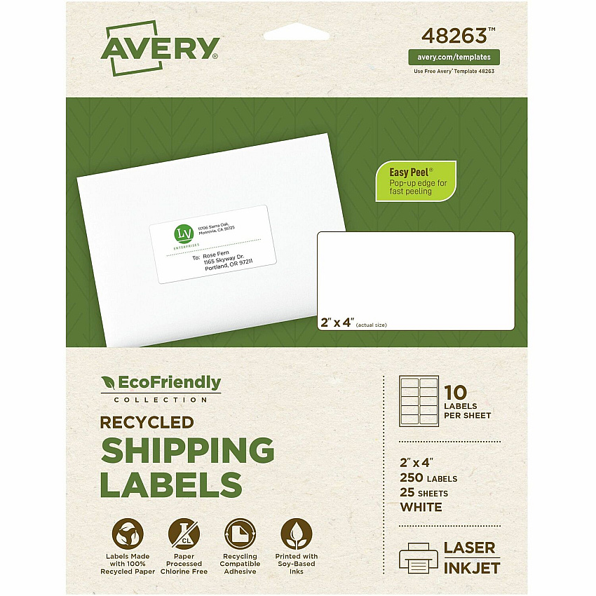 Avery EcoFriendly Shipping Label (AVE48263)