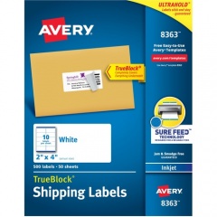 Avery 2"x4" White Shipping Labels (8363)