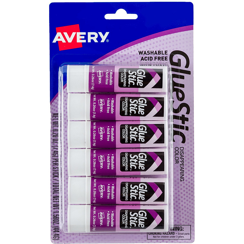 Avery Glue Stic Disappearing Purple Color (AVE98096)