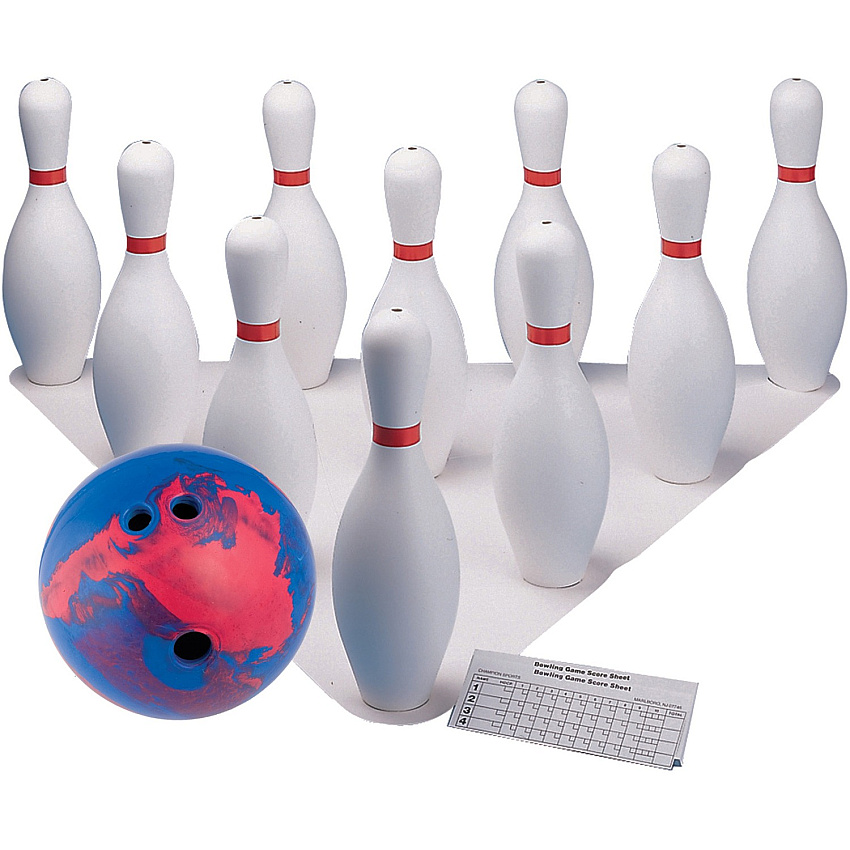 Champion Sports Plastic Bowling Ball & Pin Set (CSIBPSET)