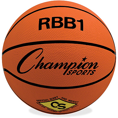 Champion Sports Size 7 Rubber Basketball Orange (CSIRBB1)