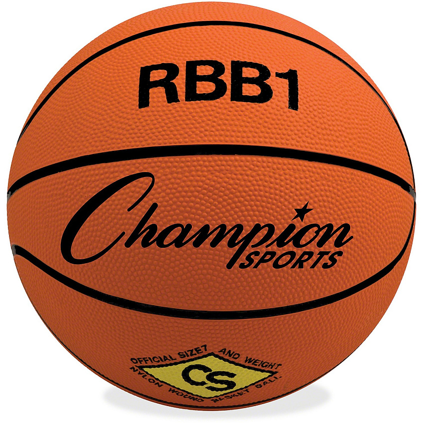 Champion Sports Size 7 Rubber Basketball Orange (CSIRBB1)