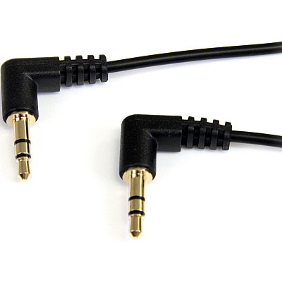 StarTech 1ft 3.5mm Right Angle Stereo Audio Cable (MU1MMS2RA)