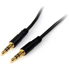 StarTech 6 Ft Slim 3.5mm Stereo Audio Cable - M/m (MU6MMS)