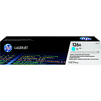 HP 126A (CE311A) Original Standard Yield Laser Toner Cartridge - Single Pack - Cyan - 1 Each