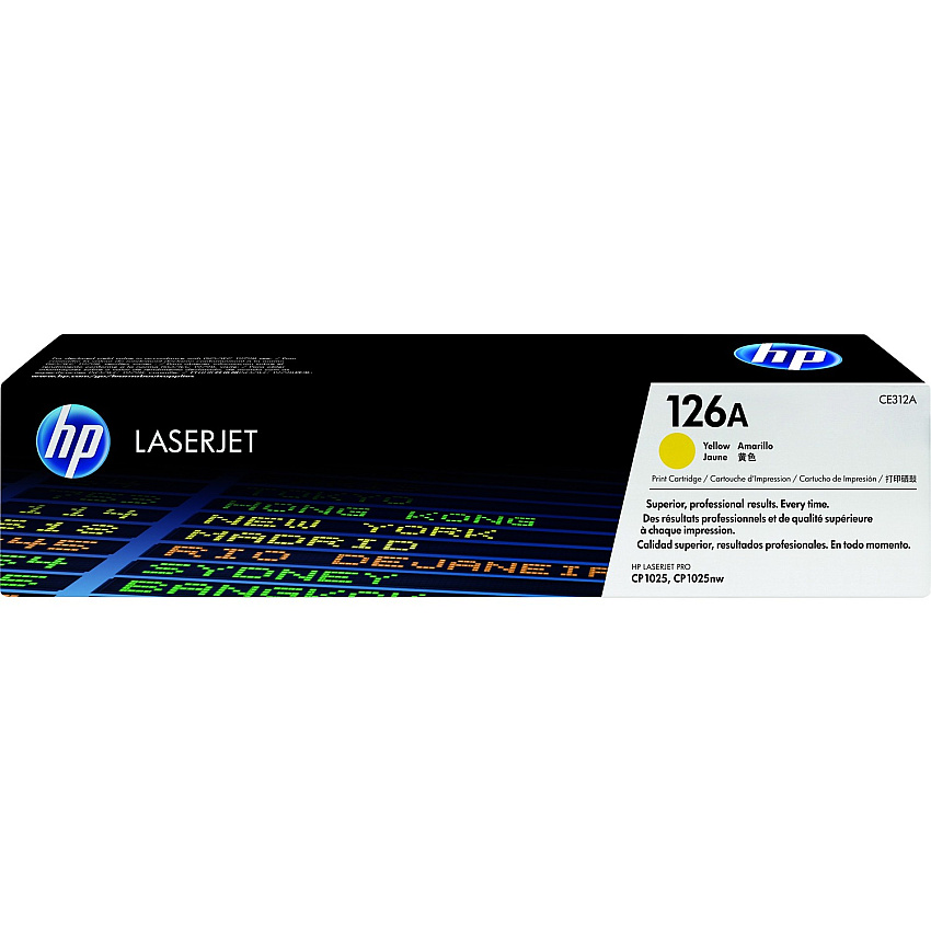 HP 126A (CE312A) Original Standard Yield Laser Toner Cartridge - Single Pack - Yellow - 1 Each