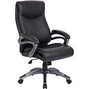 Lorell Executive High-Back Chair with Gun Metal Base (LLR69516)