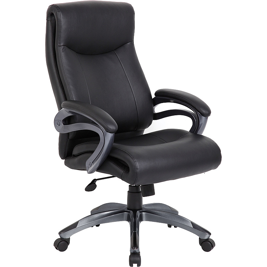 Lorell Executive High-Back Chair with Gun Metal Base (LLR69516)