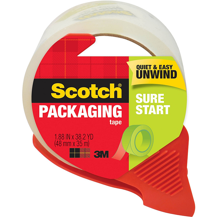 Scotch Sure Start Packaging Tape (MMM3450SRD)
