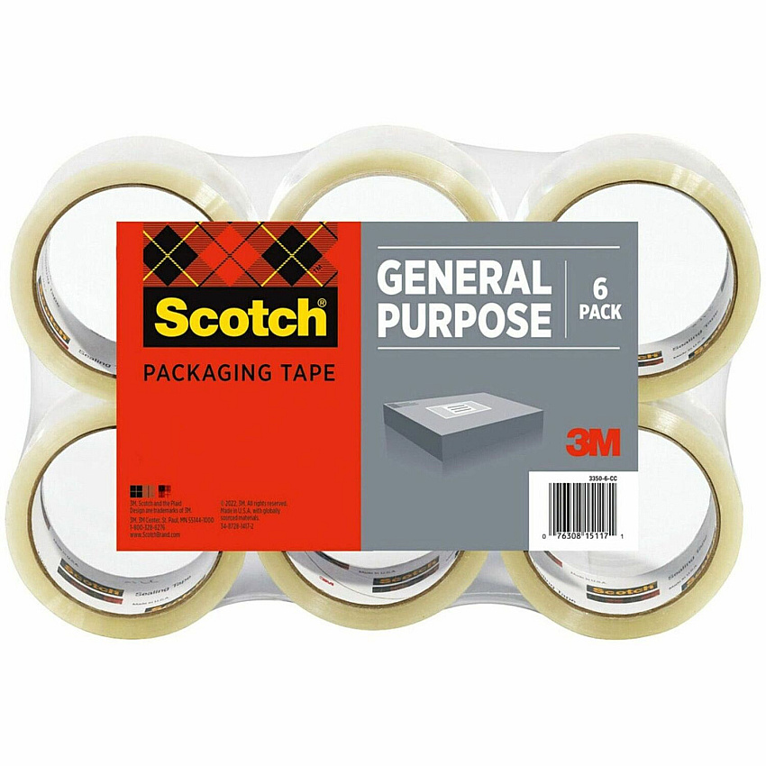 Scotch Lightweight Shipping/Packaging Tape (MMM33506)