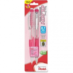 Pentel Twist Erase Pink Click Mechanical Pencils (PD277TBP2PBC)