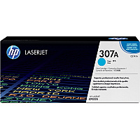 HP 307A (CE741A) Original Laser Toner Cartridge - Single Pack - Cyan - 1 Each