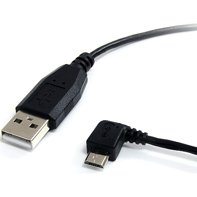 StarTech 3 Ft Usb To Left Angle Micro Usb Cable (UUSBHAUB3LA)