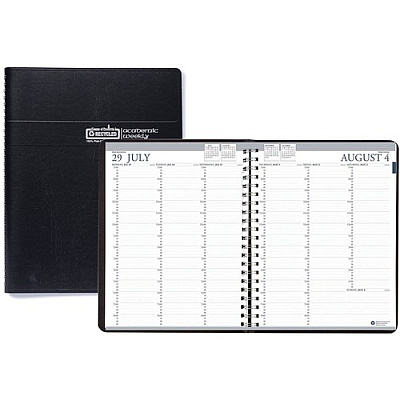 House of Doolittle Academic Year Recycled Professional Weekly Planner, 11 x 8.5, Black Wirebound Soft Cover, 12-Month (Aug to July): 2025-2026 (257202)