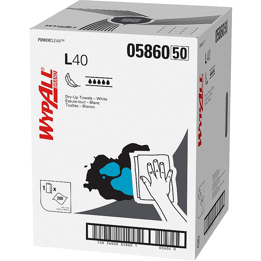 Wypall Power Clean L40 Extra Absorbent Towels (KCC05860)