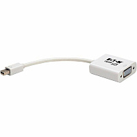 Eaton Tripp Lite Series Keyspan Mini DisplayPort to Active VGA Adapter, Video Converter (M/F), White, 6-in. (15.24 cm) (P13706NVGA)
