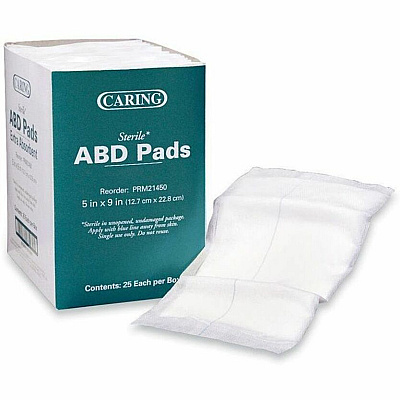 Medline Caring Sterile Abdominal Pads (MIIPRM21450)