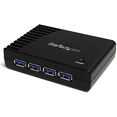StarTech 4 Port Black Super Speed Usb 3.0 Hub - 5gbps (ST4300USB3)