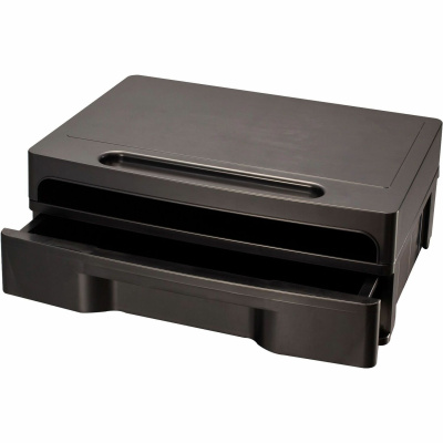 Officemate Double Supply Organizer, 11-Compartments, 6 Drawers, Plastic,  6.5 x 4.75 x 5.75, Black