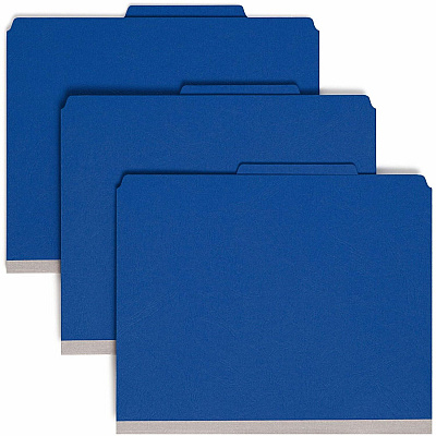Smead Premium Pressboard Classification Folders with SafeSHIELD Coated Fastener Technology (SMD14200)
