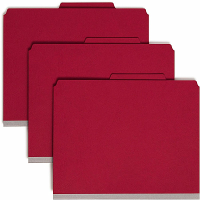 Smead Premium Pressboard Classification Folders with SafeSHIELD Coated Fastener Technology (SMD14202)