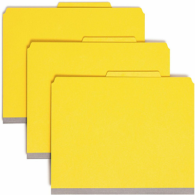 Smead Premium Pressboard Classification Folders with SafeSHIELD Coated Fastener Technology (SMD14203)