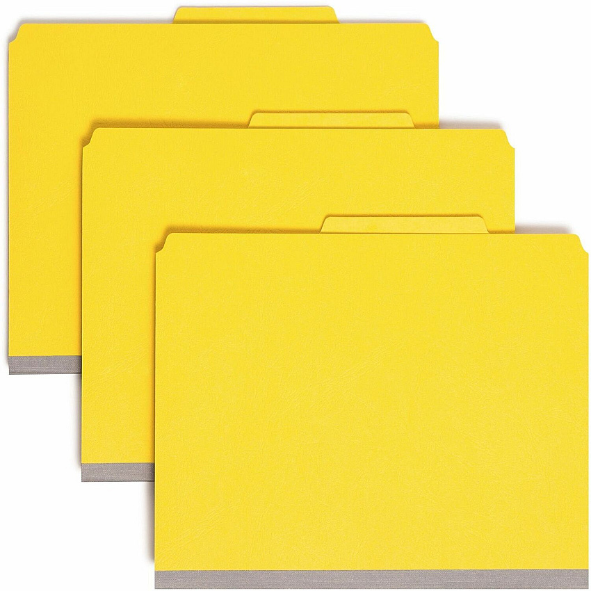 Smead Premium Pressboard Classification Folders with SafeSHIELD Coated Fastener Technology (SMD14203)