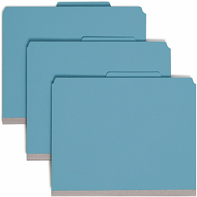 Smead Premium Pressboard Classification Folders with SafeSHIELD Coated Fastener Technology (SMD14204)