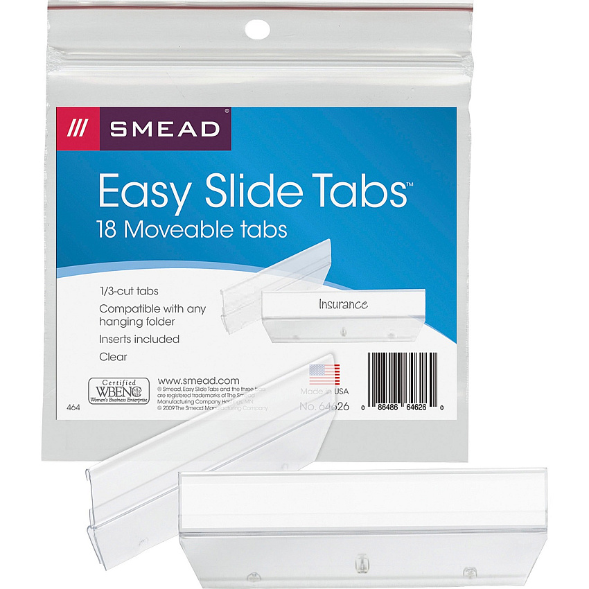 Smead Easy Slide Hanging Folder Tabs (SMD64626)