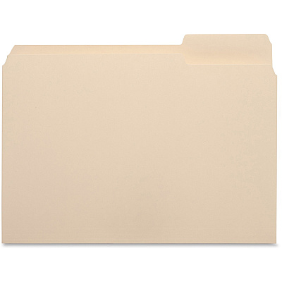 Business Source 1/3 Tab Cut Letter Recycled Top Tab File Folder (BSN16492)