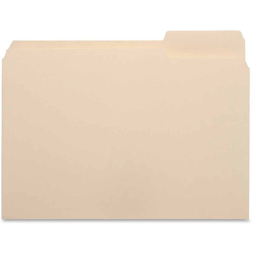 Business Source 1/3 Tab Cut Letter Recycled Top Tab File Folder (BSN16492)