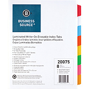 Business Source Laminated Write-On Tab Indexes (BSN20075)