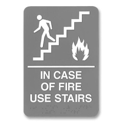 Headline ADA Plastic Fire Use Stairs Sign (5400)