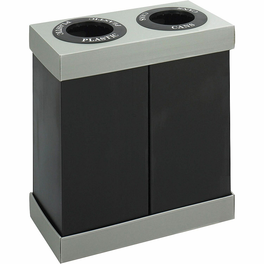 Safco Double Recycling Center Receptacles (SAF9794BL)