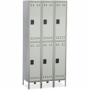 Safco Double-Tier Two-tone 3 Column Locker with Legs (SAF5526GR)