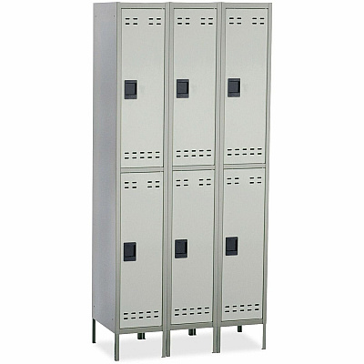 Safco Double-Tier Two-tone 3 Column Locker with Legs (SAF5526GR)