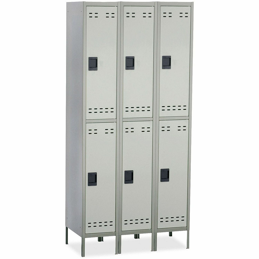 Safco Double-Tier Two-tone 3 Column Locker with Legs (SAF5526GR)
