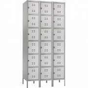 Safco Six-Tier Two-tone 3 Column Locker with Legs (5527GR)